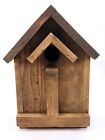 Birdhouse Handmade Cedar Stained Outdoor Nesting Box Wooden Wildlife USA