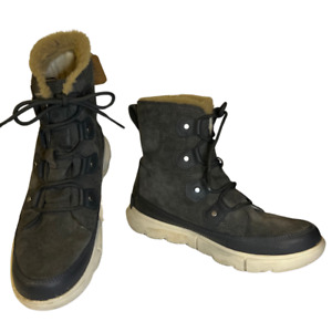 Sorel Women's Gray Suede Snow Boots Size 8.5