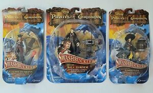 SWASHBUCKLERS (x3) - Disney Pirates of the Caribbean Action Figures Sealed