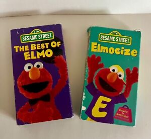 Elmo VHS Lot Of 2: The Best of Elmo & Elmocize CTW Sesame Street - TESTED