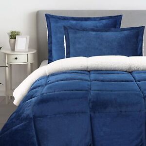 All Season Alternative Fleece Comforter - Reversible Sherpa Utopia Bedding