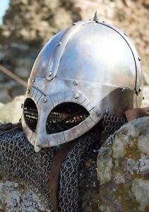 Medieval Viking Warrior Helmet ~ Battle Ready Norman Helmet ~ Handmade Steel Hel