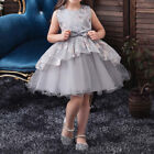 Children Girl Evening Party Gown Girls Floral Printed Mesh Tutu Dress Ball Gown