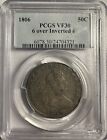 1806 Draped Bust Half Dollar 6 over Inverted 6 - PCGS VF30 - (B1/IL)