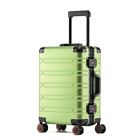 Deluxe Aluminum Luggage Hard Side Spinner Case - Lime Green - 20 inches