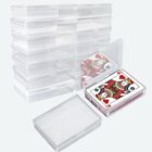 Playing Card Deck Box 16 pcs Plastic Empty Trading Card Case Holder 3.8 x 2.7