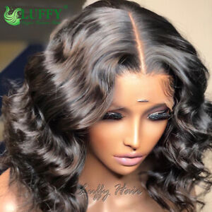 Short Wave Bob 13x6 Lace Front Wigs Human Hair Wavy Full Lace Wig With Baby Hair