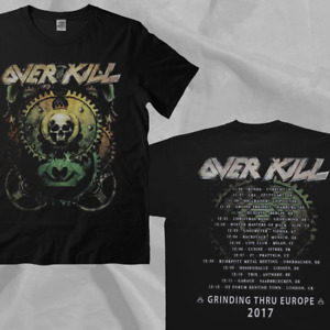 Overkill Band Gear Bat 2017 Europe Tour Black 2 Sided T-Shirt