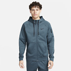 Nike Men's Thermafit Full zip Logo Hoodie Sweatshirt XL Blue / Green Deep Jungle