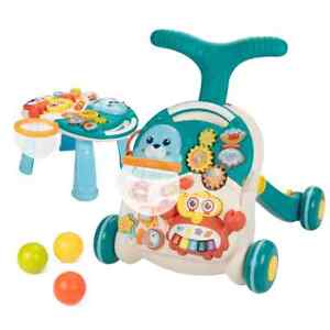 2 in 1 Baby Learning Walker for Infant 6-18 Months Boys Girls w/ Activity Center