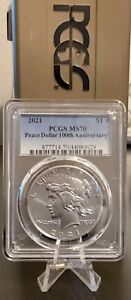 New Listing2021 Peace Silver Dollar PCGS MS70  #P0001 (OGP included as shown)