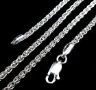 2.5MM Solid 925 Sterling Silver Italian SPIGA/WHEAT Rope CHAIN Necklace Italy
