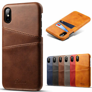 For iPhone 14 13 12 11 Pro Max/XR/X/8 Plus Leather Wallet Card Slot Holder Case