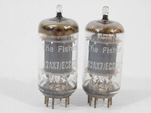 Telefunken Fisher 12AX7 ECC83 Smooth Plate Audio Tube Matched Pair (test as NOS)