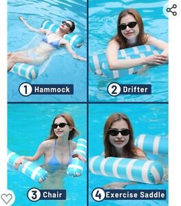 Inflatable Swimming Pool Water Hammock Beach Pool Float Floating Lounge Bed