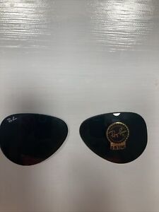 New Genuine Ray Ban RB8307 Aviator 58MM Blk/ Grn Lenses Replacement