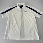 Nike Golf Men’s Polo Shirt 1/4 Zip Performance FitDry White Blue Sz XL