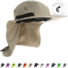 Boonie Snap Hat for Men Wide Brim Ear Neck Cover Sun Flap Bucket Hats Outdoors