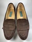 Cole Haan Shoes LOAFERS Suede MENS Size 12 M Brown Made In Italy SLIP ON