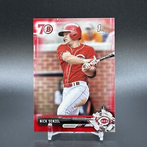 2017 Bowman Prospects Nick Senzel Red 70th Anniversary #BP1 1st Reds Prospect RC