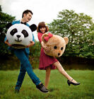 Halloween Valentine's Head Panda and Teddy Bear Mascot Costume Adult Party