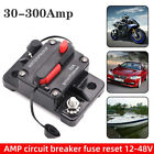 30-300AMP 12V Circuit Breaker Reset Car Auto Marine Stereo Audio Fuse Inverter