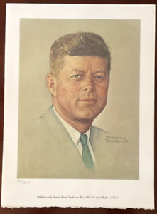 NORMAN ROCKWELL Lithograph of JOHN F KENNEDY Signed Numbered Limited Edition JFK