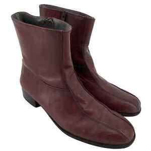 New ListingBotany 500 men Size 8.5M Brown Classic Casual Leather Side Zipper Ankle Boots