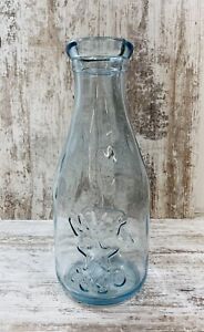 New ListingVintage Large 18” Glass Milk Bottle Cow Star 1890 standout Change Jar Nice