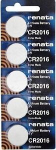 CR 2016 RENATA WATCH BATTERY (5 piece) ECR2016 FREE SHIPPING Authorized Seller