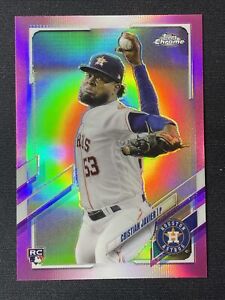 Cristian Javier 2021 Topps Chrome Pink Refractor Rookie Card RC #92 Hou Astros