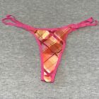 NWT Victoria’s Secret PINK Vintage Double String Mesh Nylon Thong Panties MED