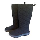 Bogs Boots Black Snow Day Tall Quilted Waterproof Womens Size 8 Winter Rain