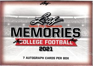 2021 Leaf Memories College Football Factory Sealed Hobby Box