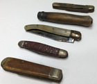 C  )  5 lots of Used Vintage Folding Pocket Knives G. David France & Others