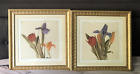 Tre Fiori I and II Framed Watercolor Prints Signed by Amy Melious 2 Pc Set 14x14