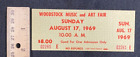 1969 Vintage Woodstock Music & Art Fair August 17th Concert Ticket NH M3 12423