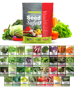 Survival Seed Safe 35 Varieties Heirloom Vegetable Seeds 17000+ Bugout Supplies