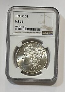 1898 O Morgan Silver Dollar - NGC MS 64 - Outstanding Chest Feather Detail