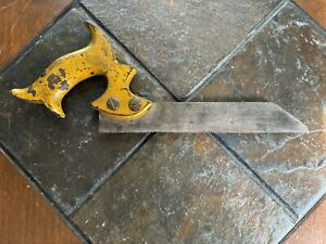 Antique Francis Lemke Hand Saw Dovetail Mortise Precision Furniture Maker’s Tool