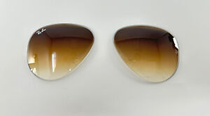 AUTHENTIC Ray-Ban RB3025 Aviator Brown Gradient Sunglass Replacement Lenses 58MM