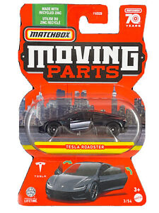 Matchbox 2023 MBX 70 Years Moving Parts 3/54 Blue/Black Tesla Roadster