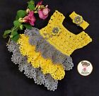 0-3M & New Born baby girl clothes Handmade Crochet knit New Design frock outfit