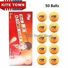 50 PCS DHS  3 Star Table Tennis Balls D40+ Ping Pong ITTF Approved,Yellow