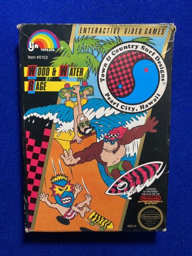 New ListingT&C Surf Designs: Wood & Water Rage Nintendo NES BOX and Manual ONLY