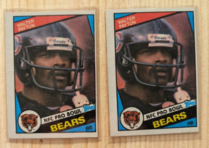 1984 Topps lot of 2 cards NFL Football Walter Payton Chicago Bears MINT