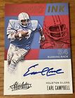 2017 Absolute Earl Campbell Iconic Ink Auto #10/25 Houston Oilers HOF SIGNED
