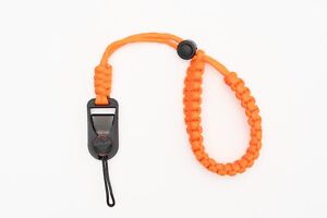 Orange Paracord Adjustable Camera Wrist Strap with Peak Design Anchor