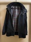 Burberry Blue Label Fur Hooded Jacket Nova check Full zip Men Size M Used