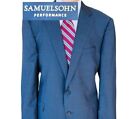SAMUELSOHN Navy Blue MOHAIR WOOL Mens 48 Long Beckett Blazer Sport Coat Jacket